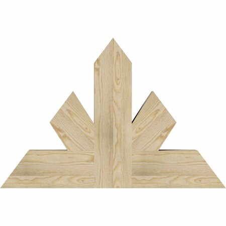 Ekena Millwork Saratoga Rough Sawn Timber Gable Bracket, Douglas Fir, 36"W x 24"H x 4"D x 6"F, 16/12 Pitch GBW036X24X0406SAR00RDF